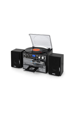 Catálogo de equipos de música con tocadiscos vintage